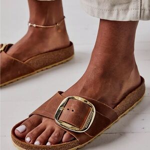 Birkenstock Madrid Big Buckle Brown Sandals